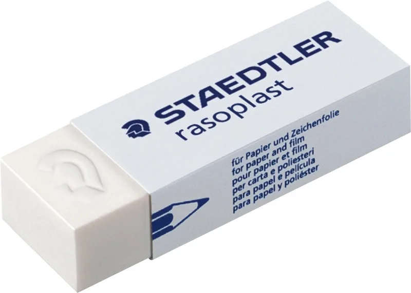 Radiergummi Radierer rasoplast 65x23x13mm de Staedtler en Blanc – photo produit
