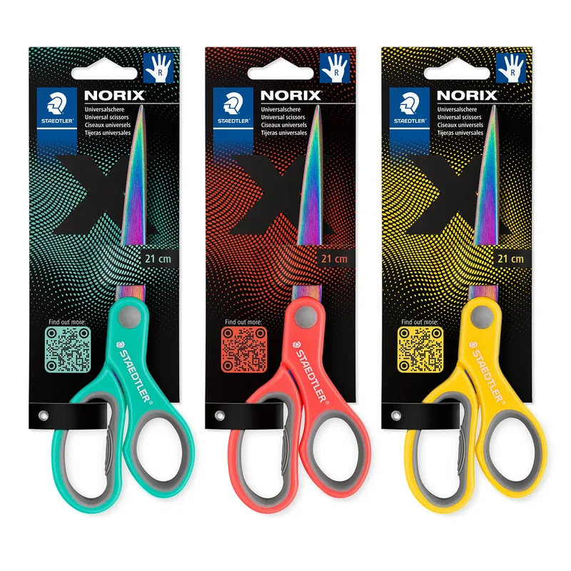 Schaar staedtler norix 21cm 3 kleuren assorti | 12 stuks van Staedtler – productfoto