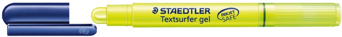 Textsurfer Gel Tekstmarker , Bijbelpapier Vriendelijk by Staedtler in Yellow – product photo