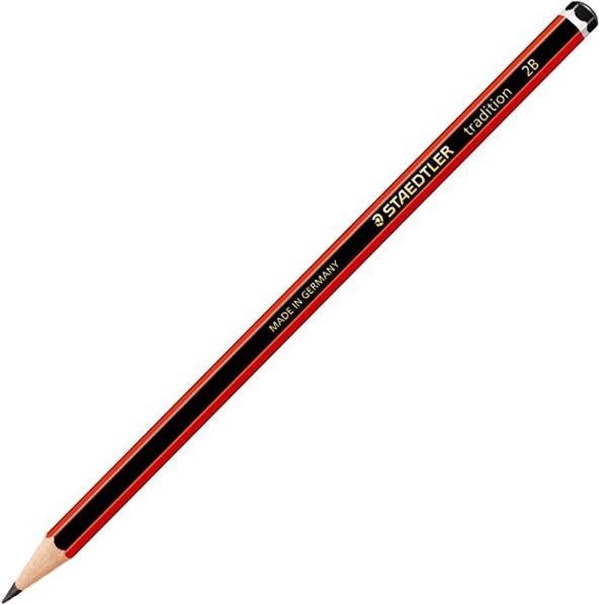 Tradition Potlood 2B von Staedtler in Rot, Schwarz – Produktfoto