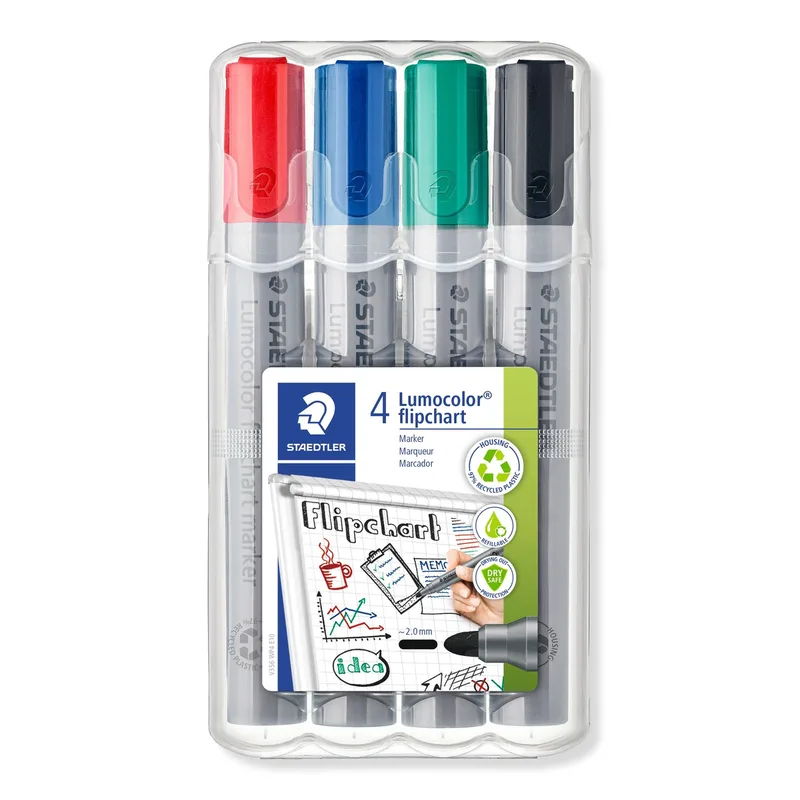 Viltstift staedtler 356 flipover rond 2mm ass | 5 stuks van Staedtler – productfoto