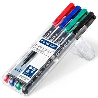 Viltstift Staedtler Lumocolor 317 permanent M set à 3 +1 stuk gratis van Staedtler – productfoto 2 van 6