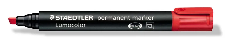 Viltstift Staedtler Lumocolor 350 permanent schuin rood by Staedtler – product photo 1 of 2