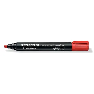 Viltstift Staedtler Lumocolor 350 permanent schuin rood by Staedtler – product photo 2 of 2