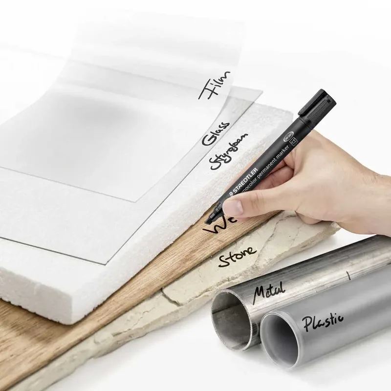 Viltstift Staedtler Lumocolor 350 permanent schuin zwart by Staedtler – product photo 4 of 4