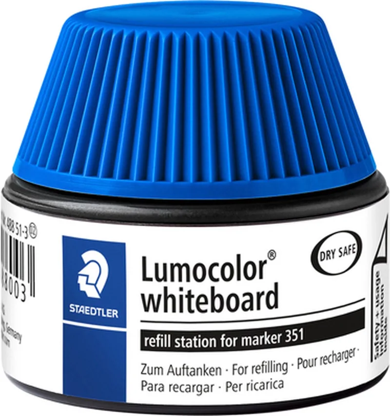 Viltstiftvulling Staedtler Lumocolor whiteboard 30ml blauw by Staedtler – product photo