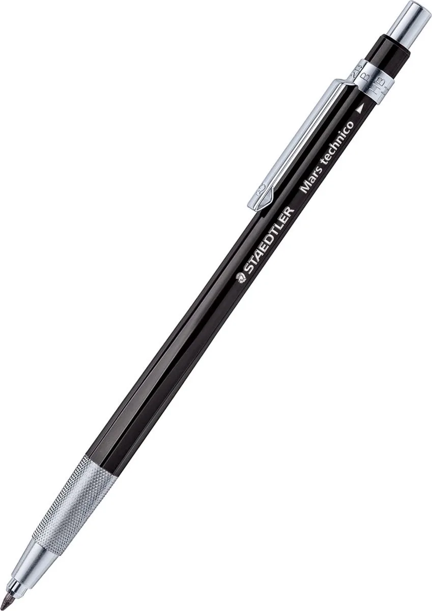 vulpotlood Mars technico 2 mm, zwarte houder 5 stuks fra Staedtler i 2 mm – produktbillede