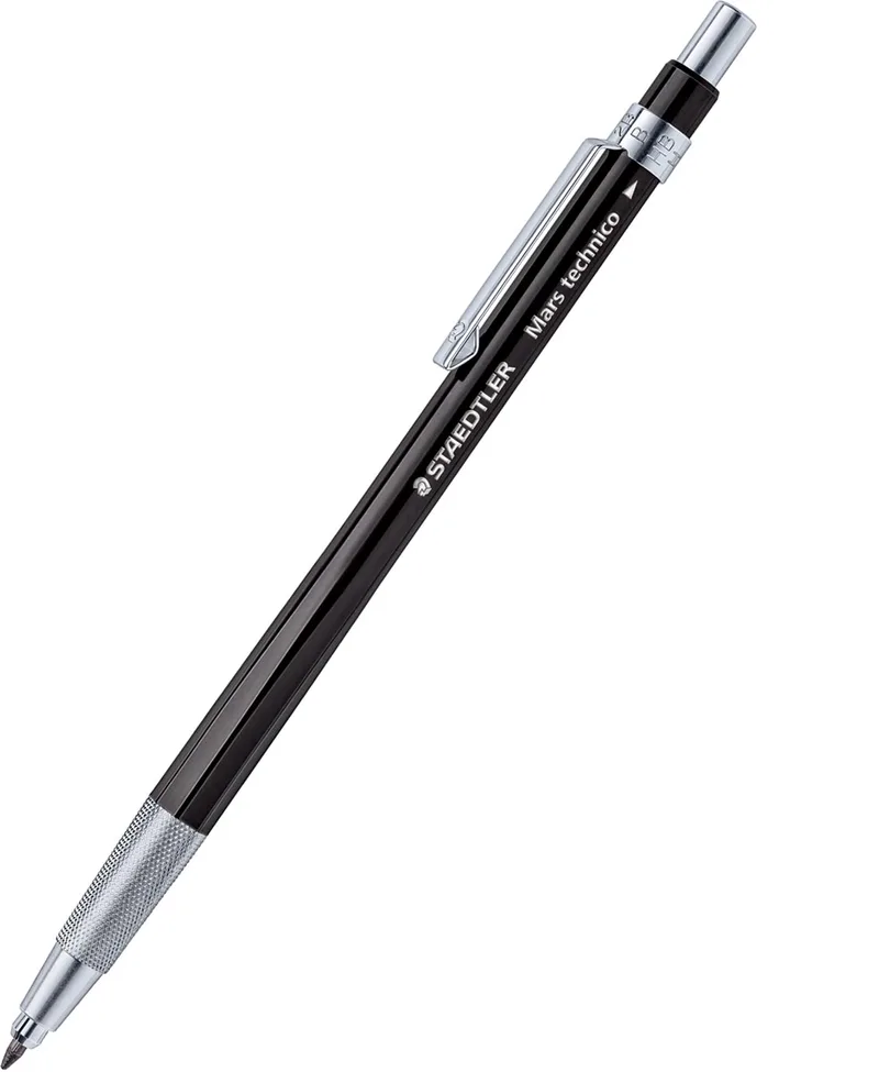 vulpotlood Mars technico 2 mm, zwarte houder van Staedtler – productfoto