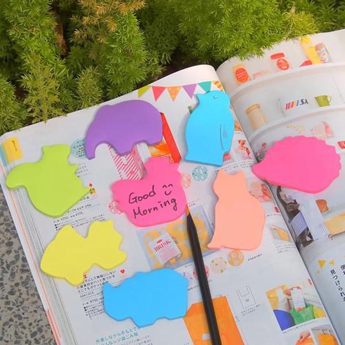 Sticky Neushoorn Notes - 45 x 70mm - Blauw - 50 Memoblaadjes - Sticky Notes van Stick'n in Blauwe neushoorn – productfoto