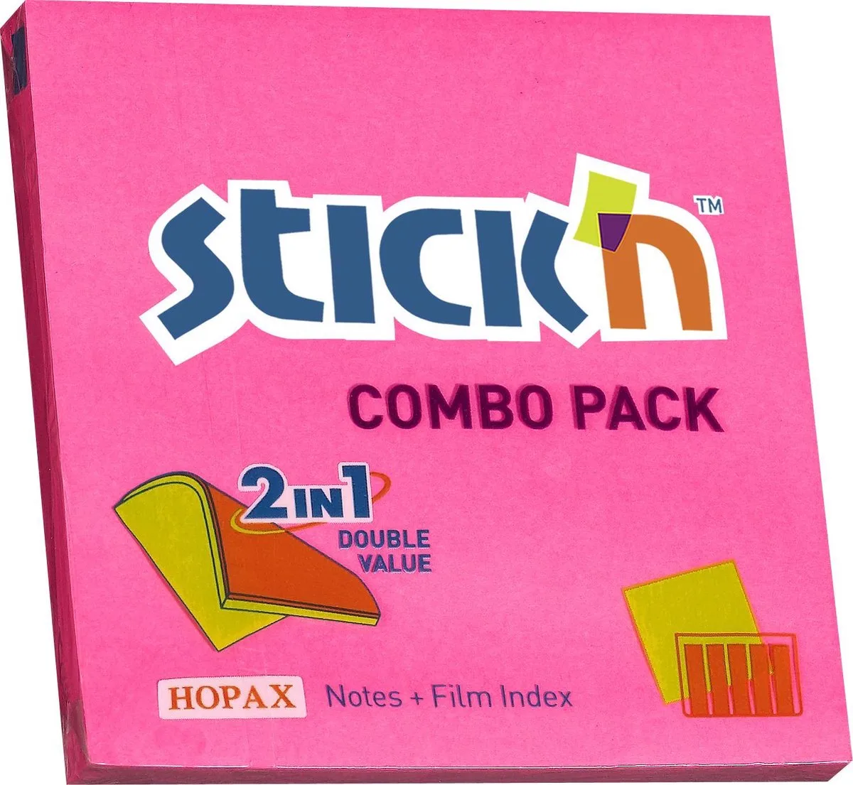Sticky Notes - 76x76mm - Neon - Film Index - 25 Notes van Stick'n in Magenta – productfoto