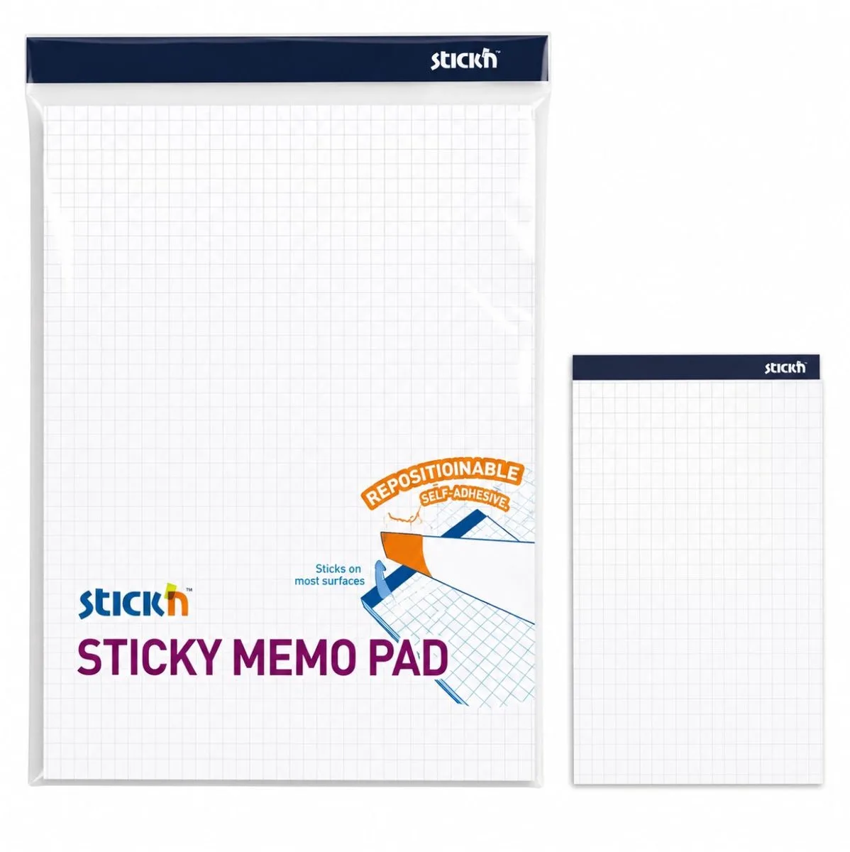 Sticky notes - Notitieblok - Geruit - 254x178mm - 50 vel van Stick'n in Wit – productfoto