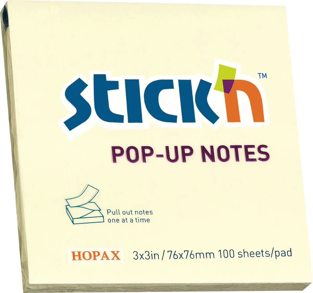 z-notes sticky notes - 76x76mm - Pastel Geel - Navullingen - 100 vel von Stick'n in Geel 76x76 – Produktfoto