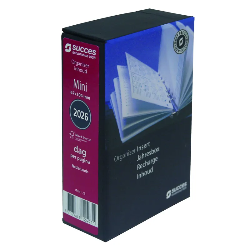 Agendavulling 2027 succes mini 1dag/1pagina by Succes – product photo