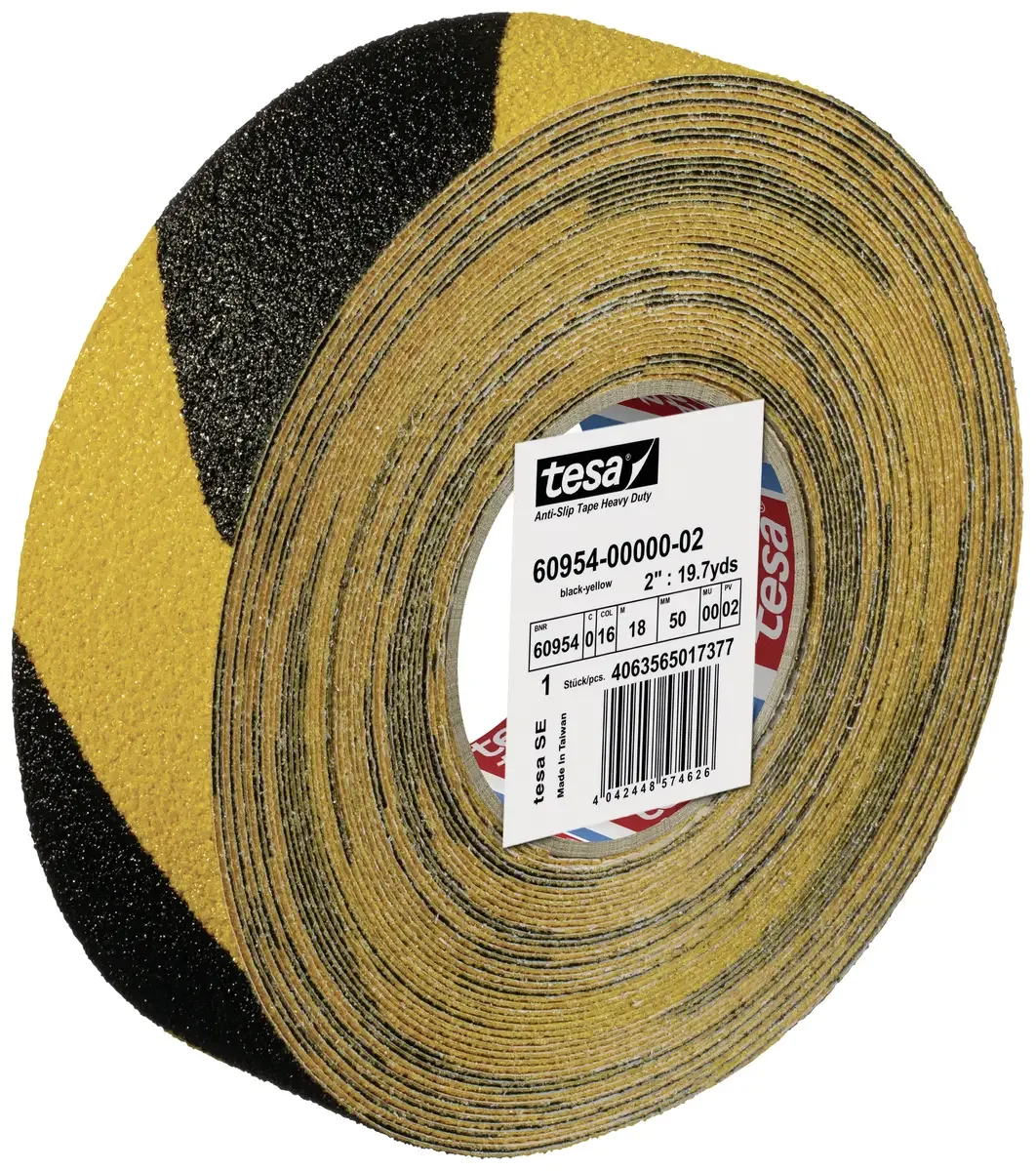 ANTI-RUTSCH 60954-00000-02 Skridsikker tape tesa® (L x B) 18 m x 50 mm 1 stk fra tesa i Sort, Gul – produktbillede