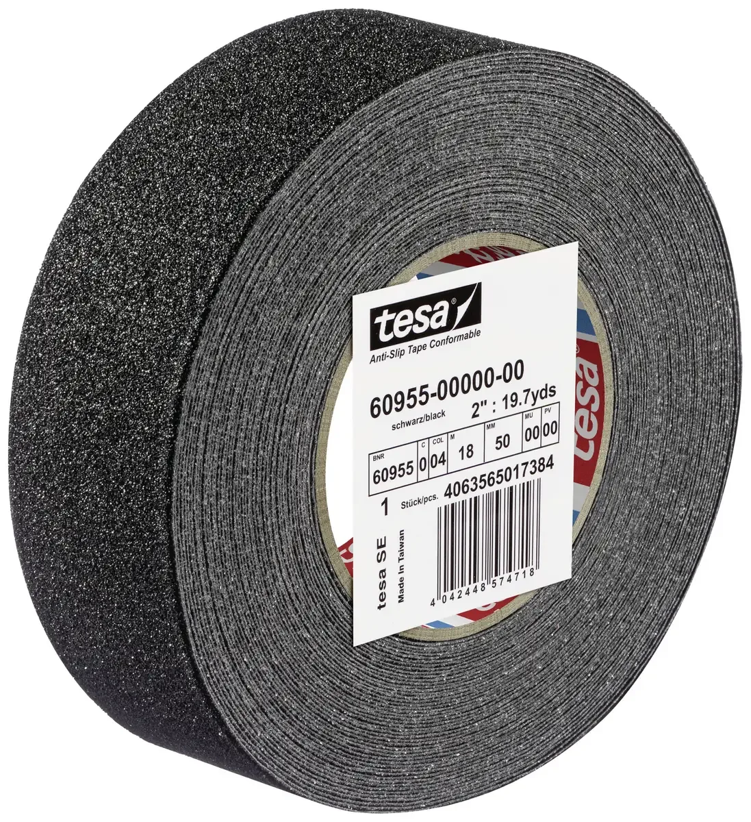 ANTI-RUTSCH 60955-00000-00 Skridsikker tape tesa® (L x B) 18 m x 50 mm 1 stk fra tesa i Sort – produktbillede