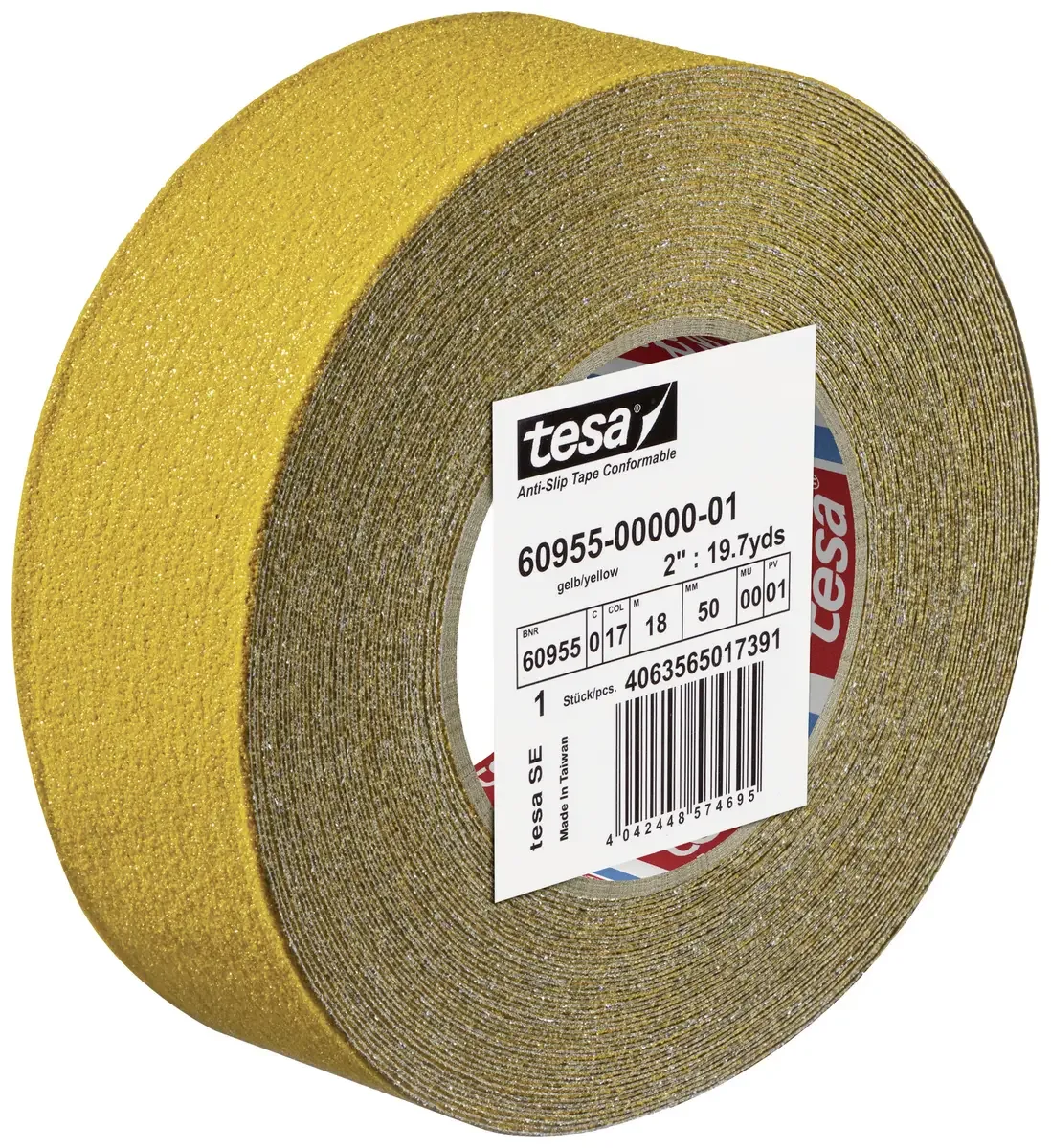 ANTI-RUTSCH 60955-00000-01 Skridsikker tape tesa® (L x B) 18 m x 50 mm 1 stk fra tesa i Gul – produktbillede