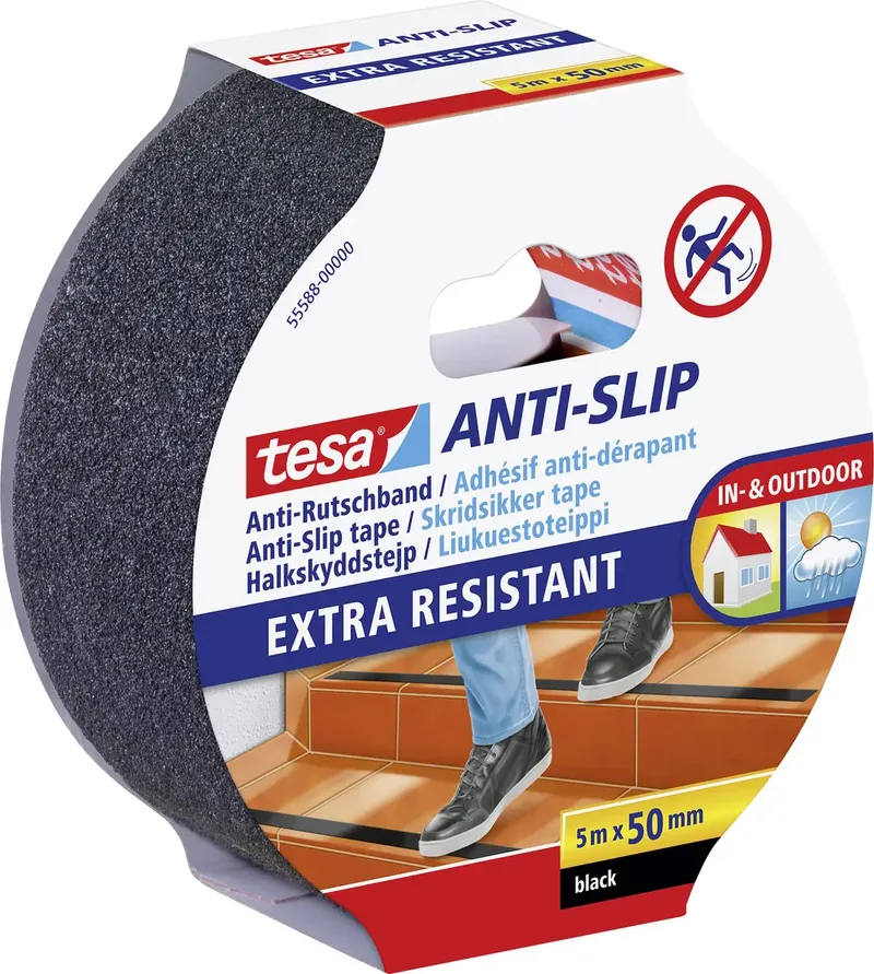 Anti-slip tape tesa® 5mx50mm zwart von tesa – Produktfoto 2 von 2