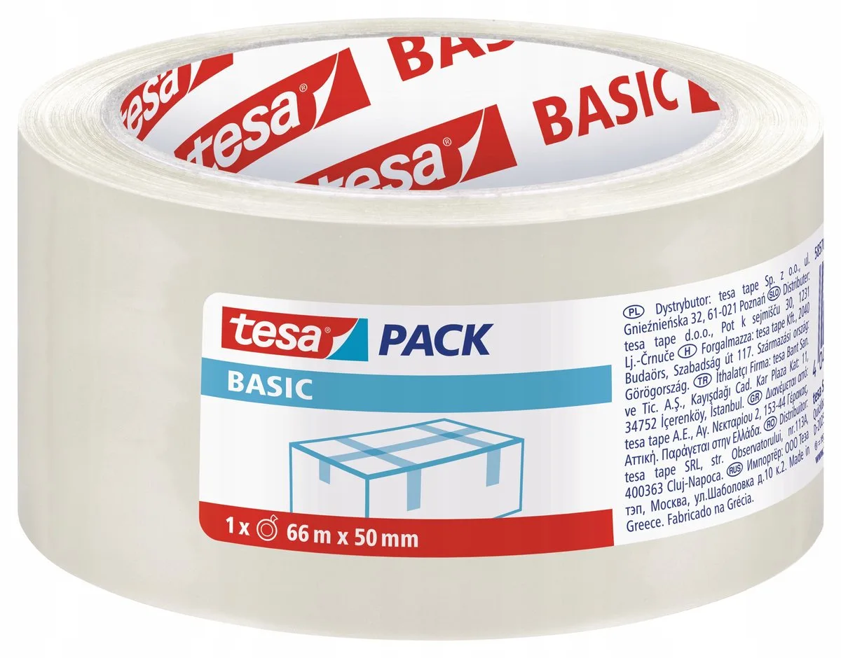 Ruban Adhésif Basic 66 M X 50 Mm 6 Unités de tesa en Transparent – photo produit