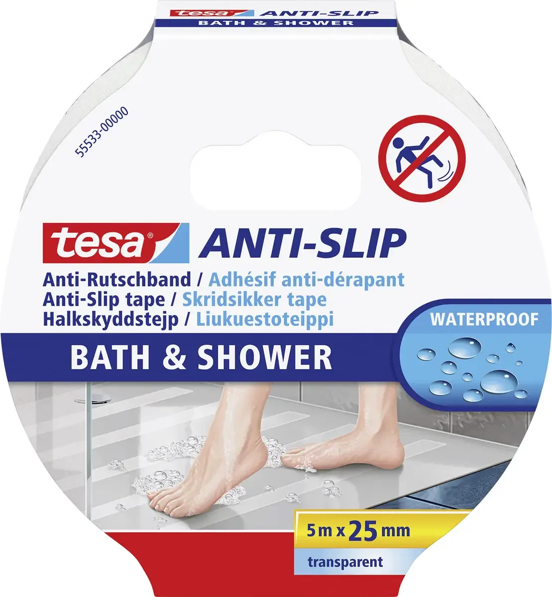 Bad Dusche 555330000011 Antislip tape Transparant (l x) by tesa in Transparent – product photo