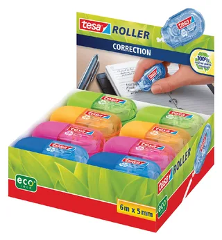 Correctietape tesa® ecoLogo® mini 5mmx6m doos à 16 stuks assorti by tesa – product photo 1 of 3