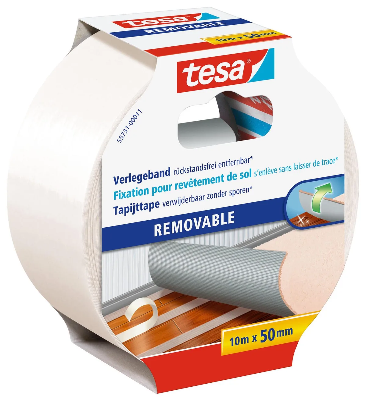 doppelseitiges Klebeband 50 mm x 10 m transparent by tesa – product photo
