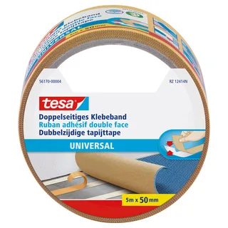 Doppelseitiges Klebeband, universal, 5m x 50mm by tesa in Beige – product photo 1 of 2