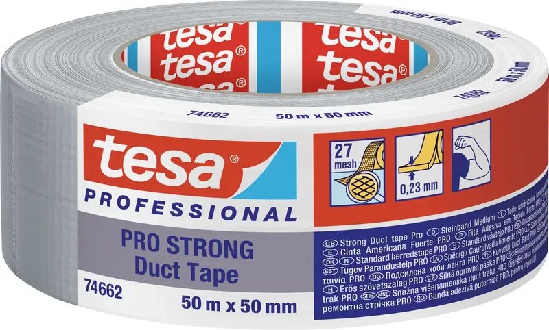 Duct Tape Pro-Strong 66462-00003-00 Reparaturband Grau (L x B) 50 m x 50 mm 1 St. by tesa – product photo