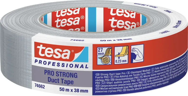 Duct Tape Pro-Strong 66462-00004-00 Reparaturband Grau (L x B) 50 m x 38 mm 1 St. von tesa – Produktfoto