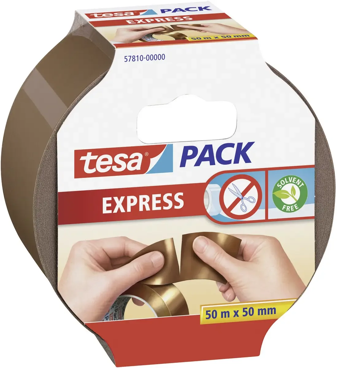 EXPRESS 57810-00000-01 Pakband tesapack Bruin (l x b) 50 m x 50 mm 1 stuk(s) by tesa in Brown – product photo