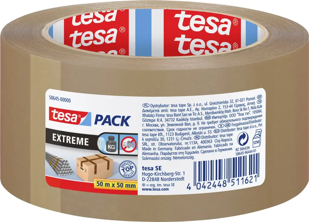 EXTREME 58645-00000-00 Pakband tesapack Bruin (l x b) 50 m x 50 mm 1 stuk(s) by tesa in Brown – product photo