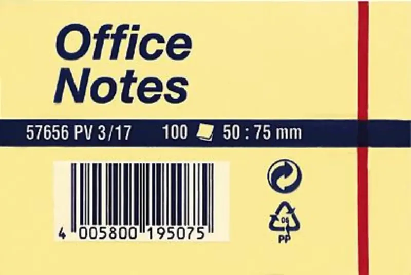Haftnotiz 57656-17 50 mm x 75 mm Gelb 100 Blatt von tesa – Produktfoto