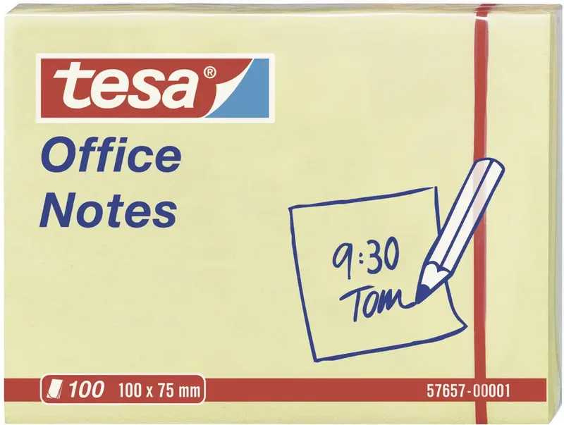 Haftnotiz 57657-00001 100 mm x 75 mm Gelb 100 Blatt de tesa – photo produit