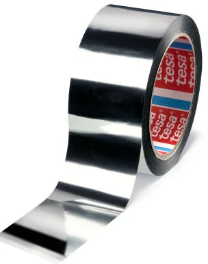 Industrie-Klebefilm 4137, silber, 25 mm x 66 m von tesa – Produktfoto