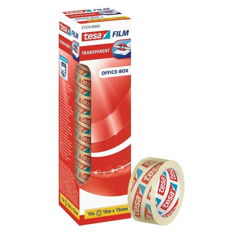 Klebeband 10 Rollen Klebefilm 15mm x 10m transparent by tesa in White – product photo