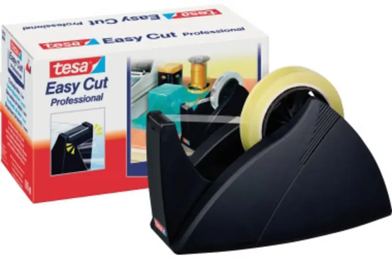 Klebeband-Abroller Easy Cut® Professional Schwarz Rollenbreite (max.): 25 mm Rollenlänge (max.) 66 m van tesa – productfoto