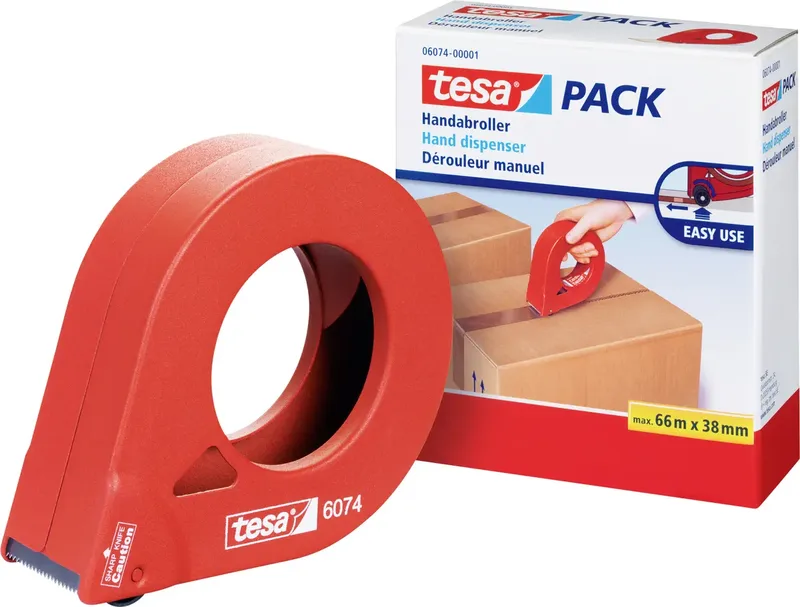Klebeband-Abroller Rot by tesa – product photo