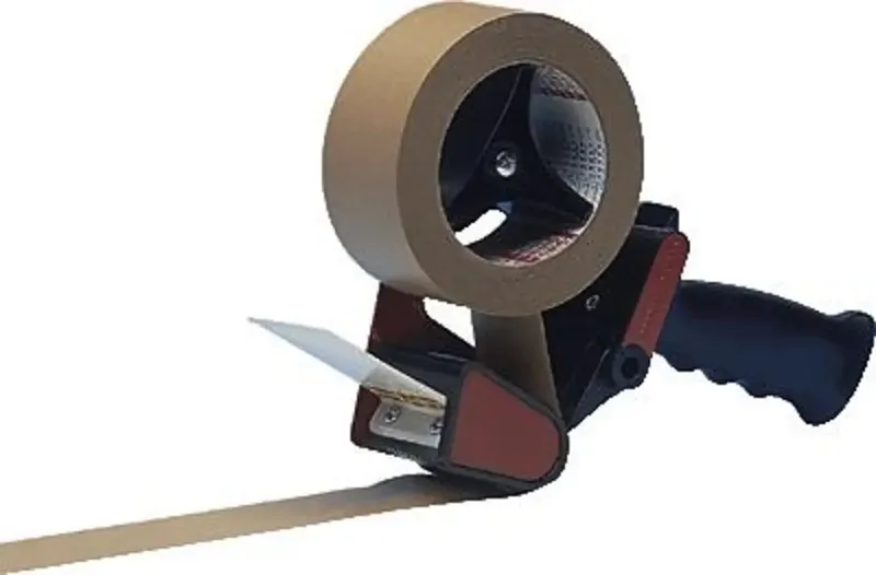 Packband-Abroller Blau, Rot Rollenbreite (max.): 50 mm Rollenlänge (max.) 66 m Mit Bremsvorrichtung, Messer austauschbar van tesa – productfoto