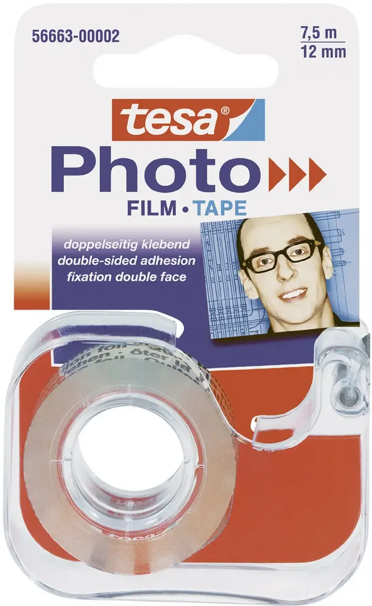 Photo Film im Abroller (L x B) 7.5 m x 12 mm Transparent Inhalt: 1 Set von tesa – Produktfoto