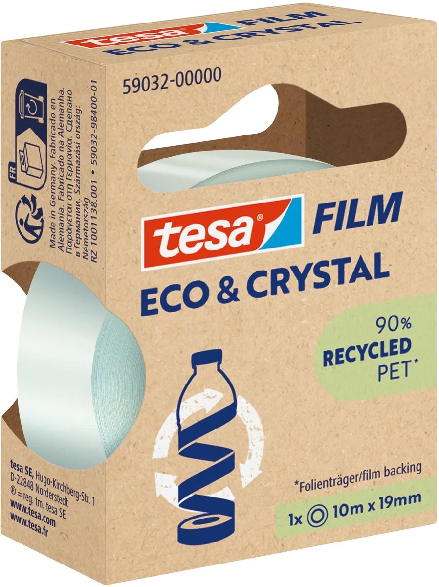 Plakband eco crystal 59032 19mmx10m tr | 120 stuks by tesa – product photo