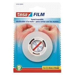 Plakband tesafilm 25mx19mm handscheurbaar tr | 6 stuks by tesa – product photo