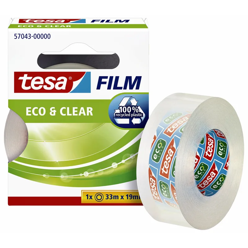 Plakband tesafilm eco clear 33mx19mm transparant | 10 stuks de tesa – photo produit