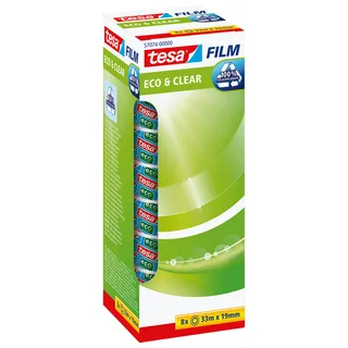Plakband tesafilm® eco & clear 33mx19mm transparant 8 rollen von tesa – Produktfoto 1 von 2