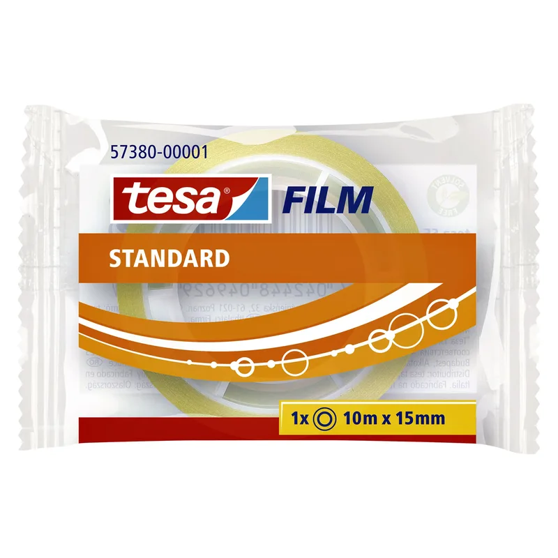 Plakband tesafilm standaard 10mx15mm transparant | 50 stuks by tesa – product photo
