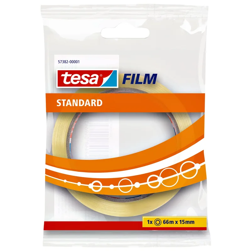 Plakband tesafilm standaard 66mx15mm transparant | 10 stuks by tesa – product photo