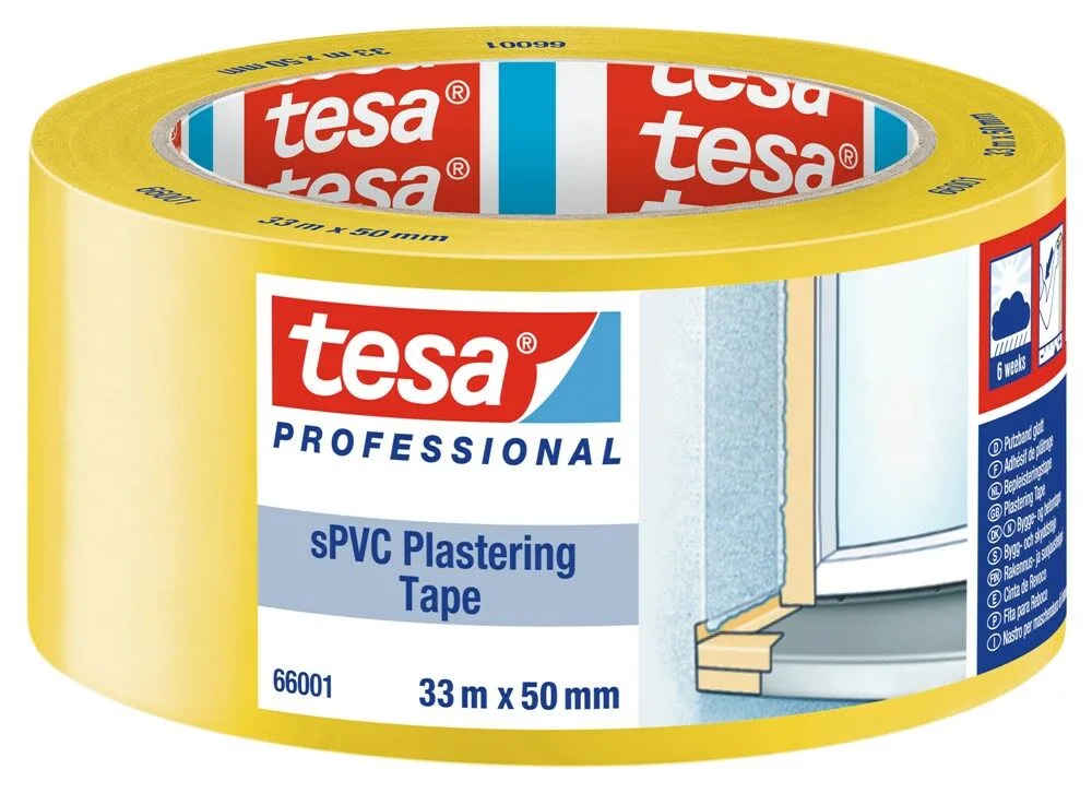 PLASTERING TAPE 33X50 GEEL van tesa – productfoto