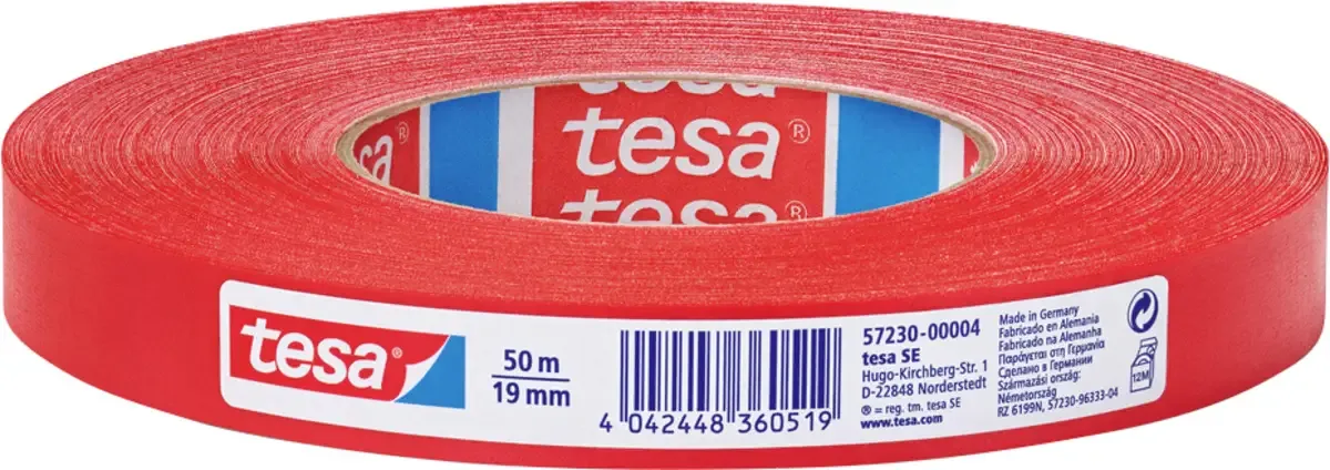 PERFECT 57230-00004-02 Textieltape tesa extra Power Rood (l x b) 50 m x 19 mm 1 stuk(s) från tesa i Röd – produktbild