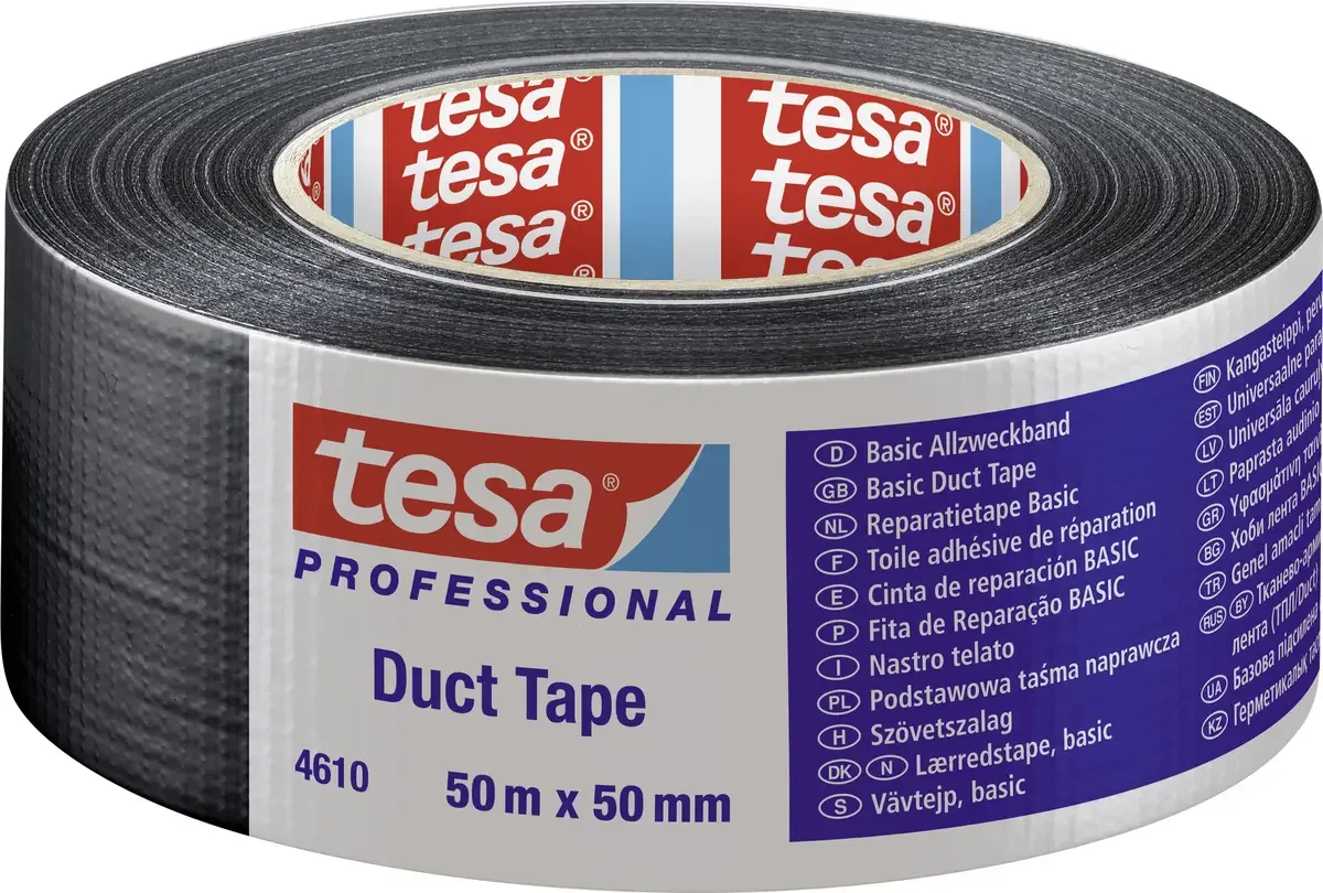 tesa 04610-00004-00 Textieltape tesa Professional Zwart (l x b) 50 m x 50 mm 1 stuk(s) fra tesa i Sort – produktbillede
