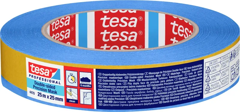 tesa 04470-00001-00 Doppelseitiges Klebeband tesa® Professional Blau (L x B) 25 m x 25 mm 1 St. by tesa – product photo