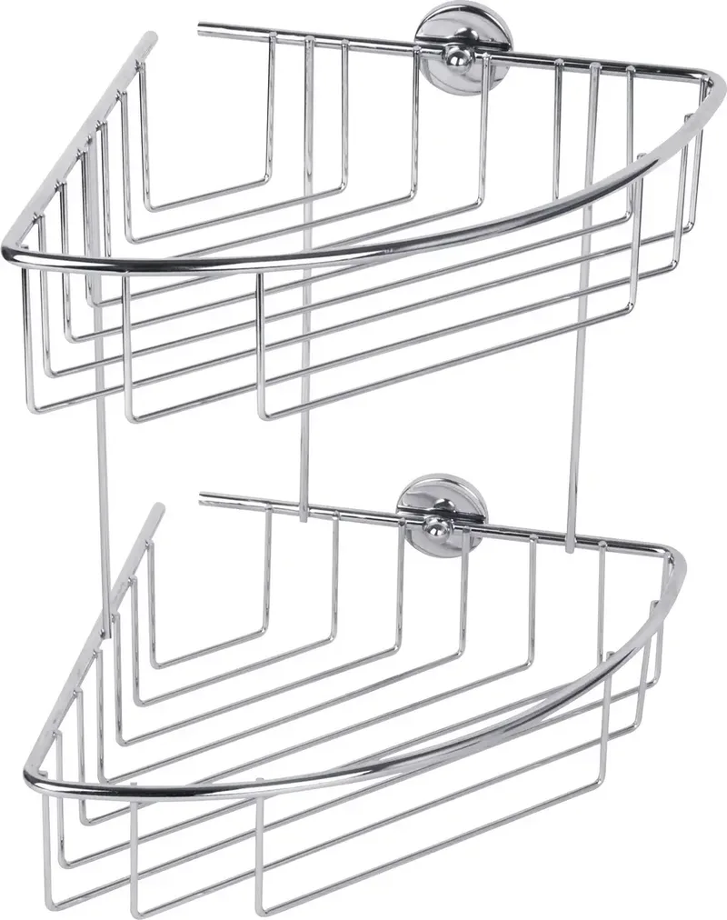tesa 40215-00000-00 baath Plus Doucherek (hoek) Lijm Chroom (glanzend) by tesa in Chrome – product photo