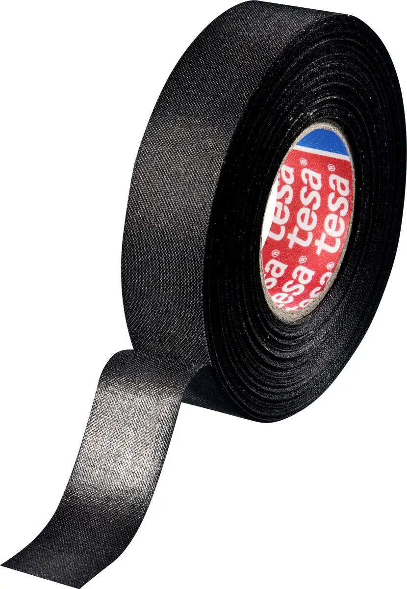 tesa 51025-00002-10 Tekstiltape Sort (L x B) 25 m x 19 mm 1 stk von tesa in Schwarz – Produktfoto